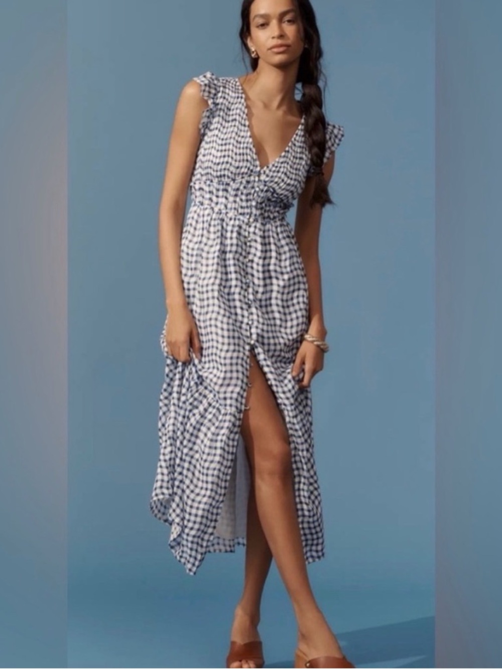 Anthropology Peregrine Gingham Dress